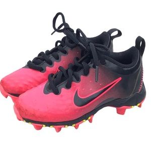 Nike Kids Hyperdiamond 2 Keystone Softball Pink Black Cleat Girls size 10